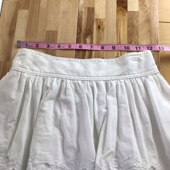 ABERCROMBIE & Fitch woven white skirt lace cotton flowy small - Picture 6 of 11